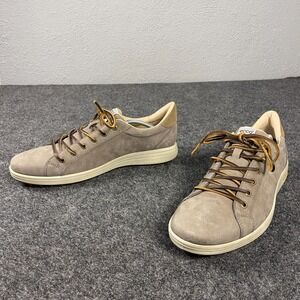 Ecco Soft St HydroMax Golf Shoes Spikeless Light Brown Mens Size EU 46 US 12.5